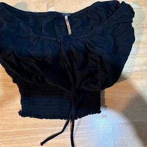 Harlow Black Ruched Women's Top